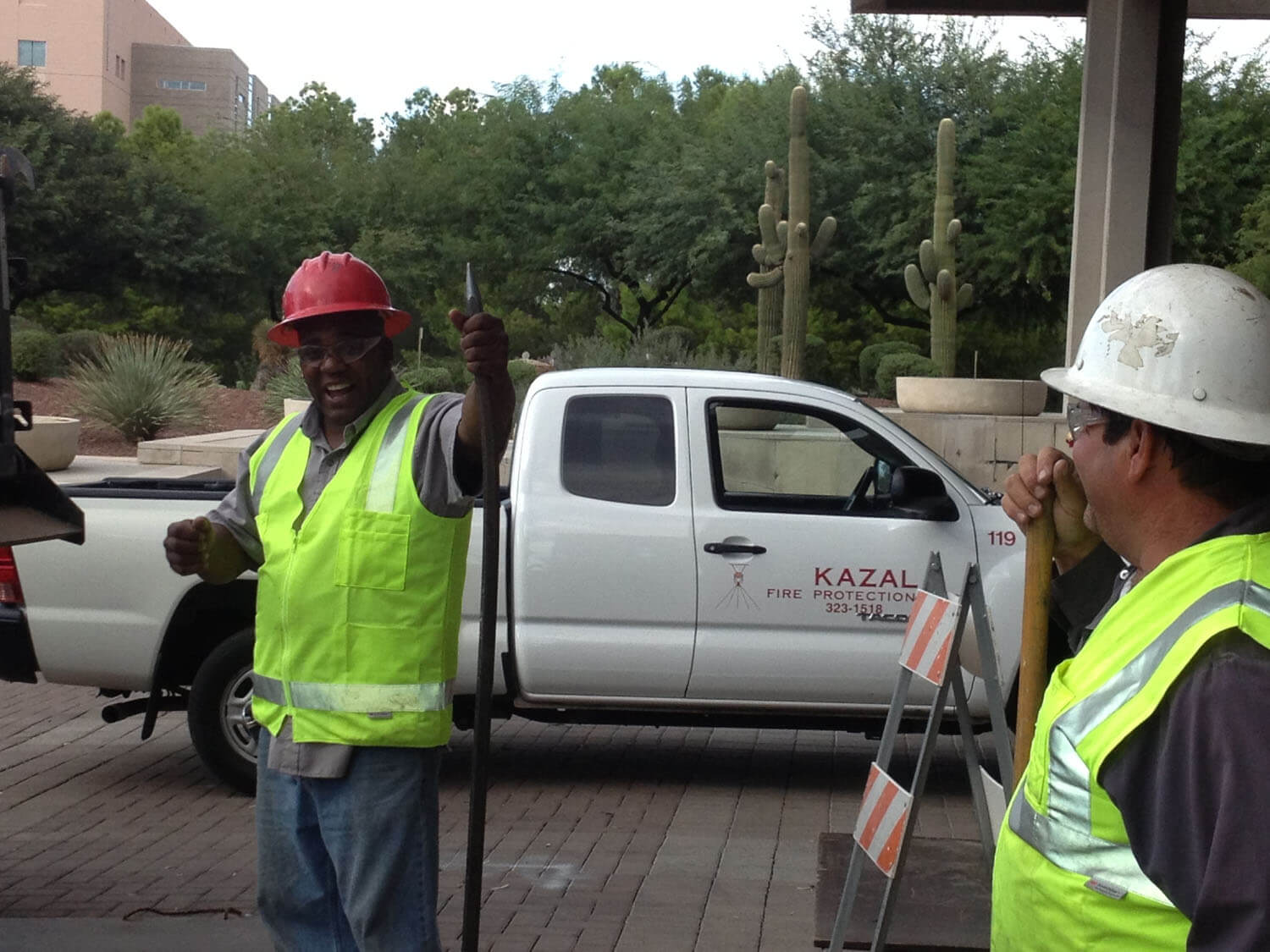 Happy workers