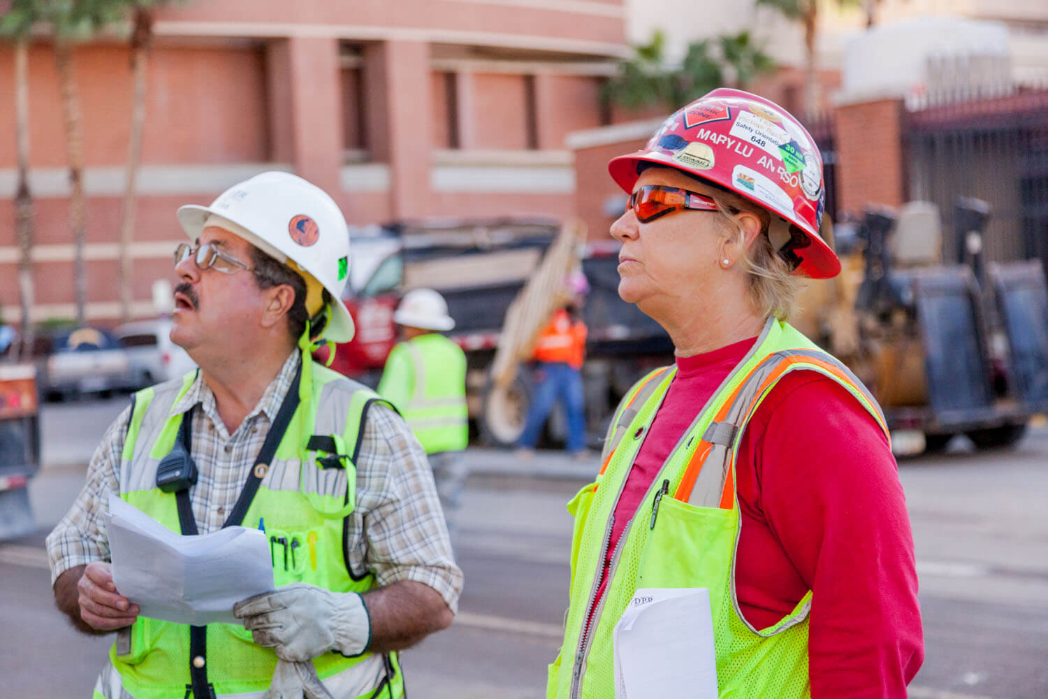 Workers at site