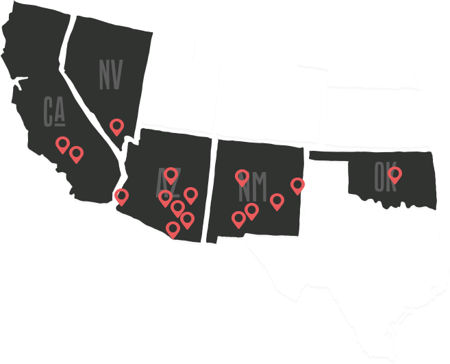 Map of where kazal operates